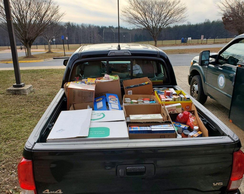 Truck of donations 